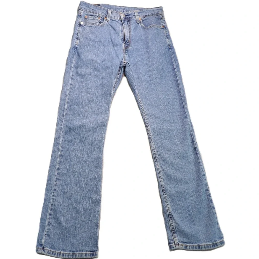 Levis 527 Slim Bootcut Jeans Men 30x30 Blue Denim Light Wash Red Tab Casual Work